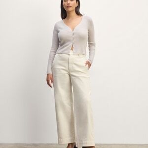 Everlane Utility Wide-Leg Pant in Bone